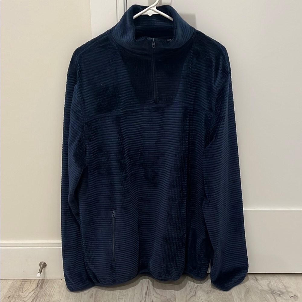 Men's Daniel Buchler Navy Zip-Up Sweater